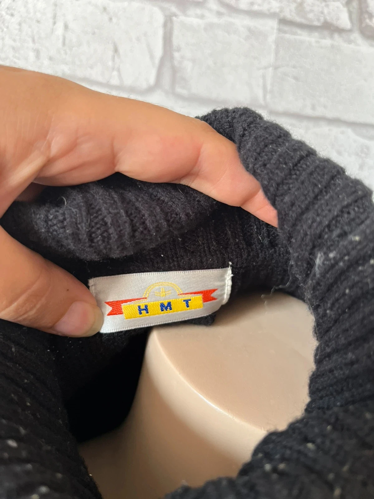 Pulóver de malha HMT com decote em V - T36 - Muito na moda – photo 2